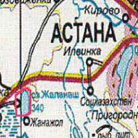 Карта мест рыбной ловли Астаны и Акмолинской области Казахстана